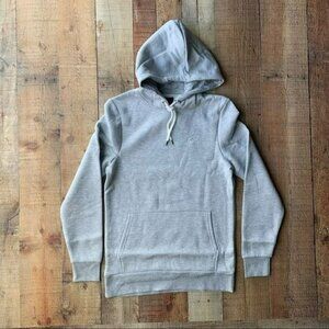 River island womens gray fleece lined hoodie sweatshirt with embroidered logo- S